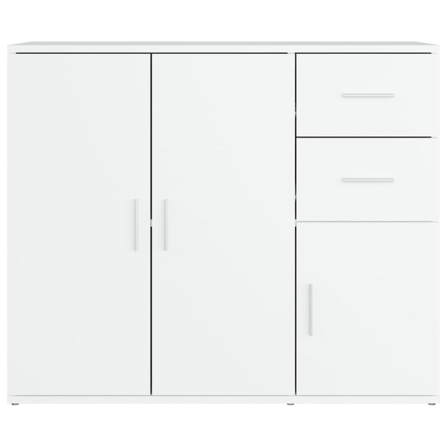 Dressoir 91x29,5x75 cm bewerkt hout wit Wit