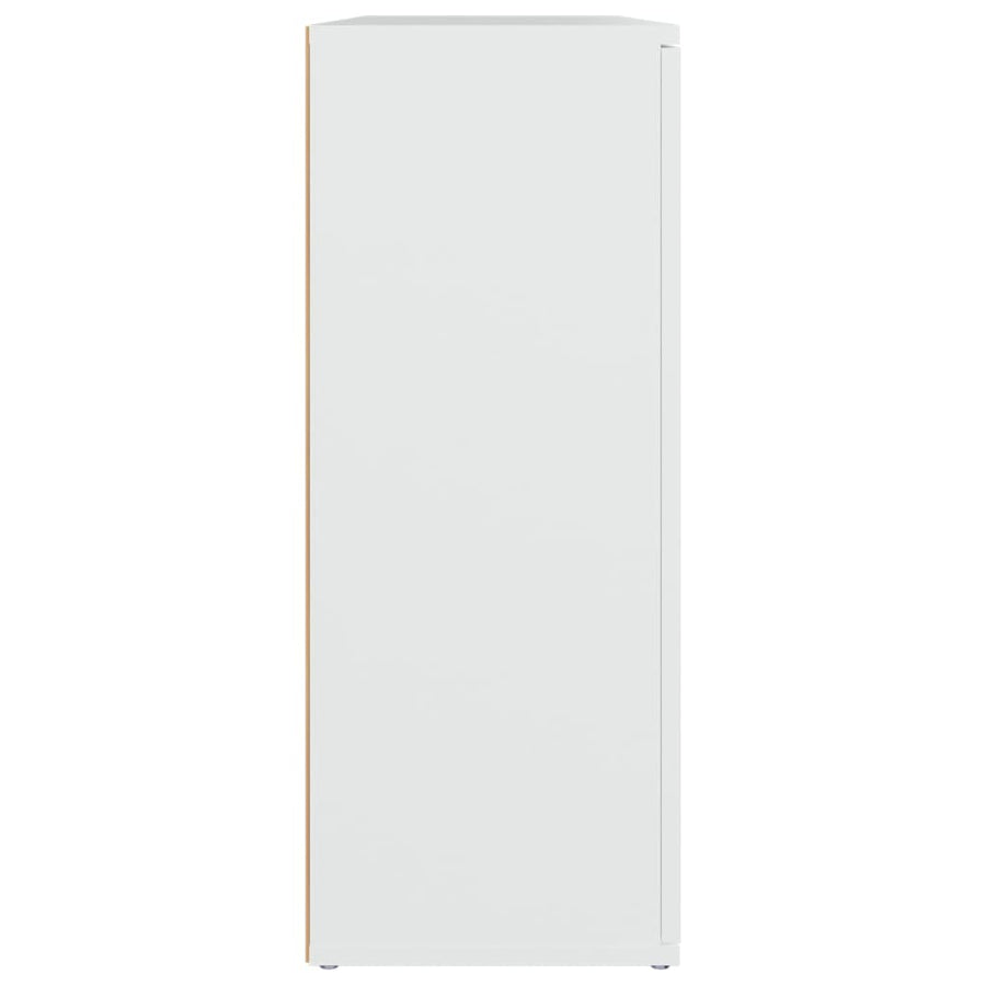 Dressoir 91x29,5x75 cm bewerkt hout wit Wit