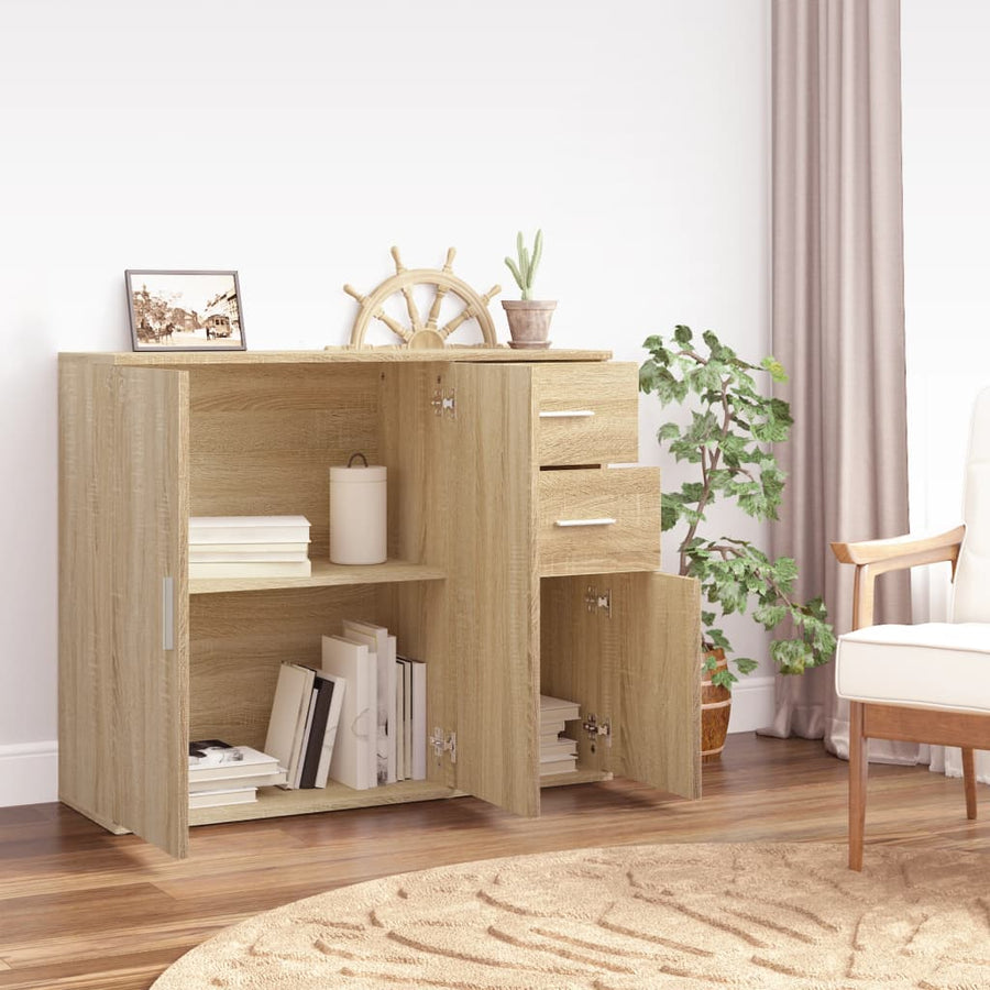 Dressoir 9X29,5X75 Cm Bewerkt Hout Kleurig Sonoma eiken