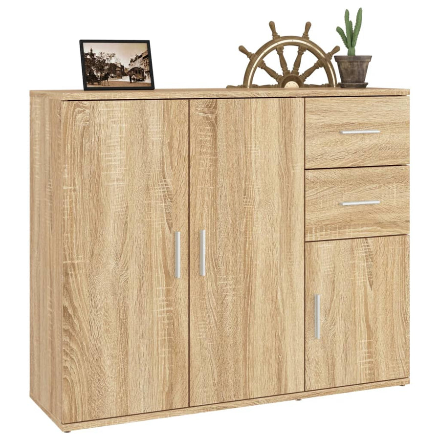 Dressoir 9X29,5X75 Cm Bewerkt Hout Kleurig Sonoma eiken