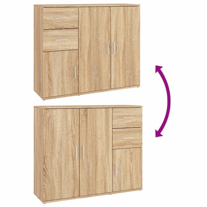 Dressoir 9X29,5X75 Cm Bewerkt Hout Kleurig Sonoma eiken
