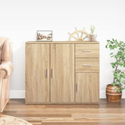 Dressoir 91x29,5x75 cm sonoma eiken bewerkt hout