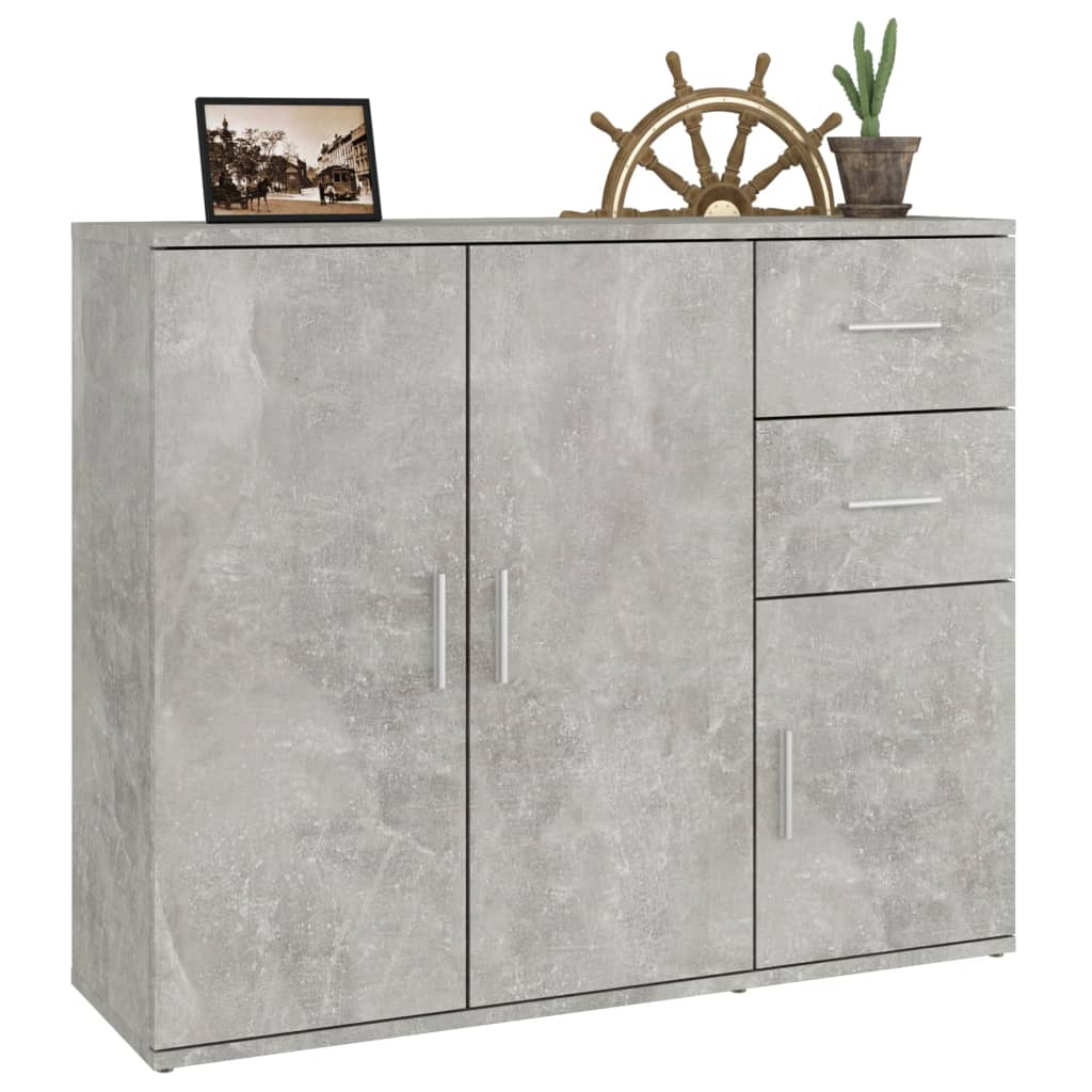 Dressoir 9X29,5X75 Cm Bewerkt Hout Betongrijs
