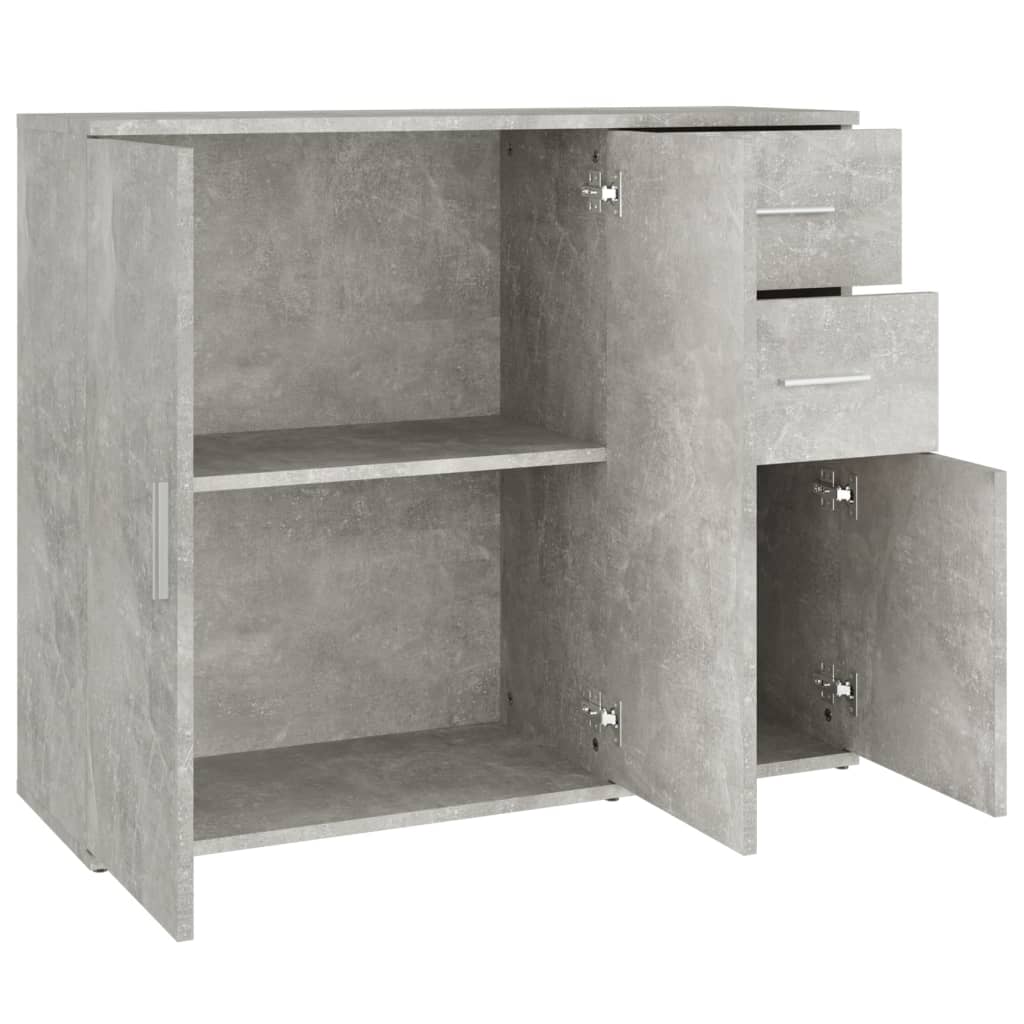 Dressoir 9X29,5X75 Cm Bewerkt Hout Betongrijs
