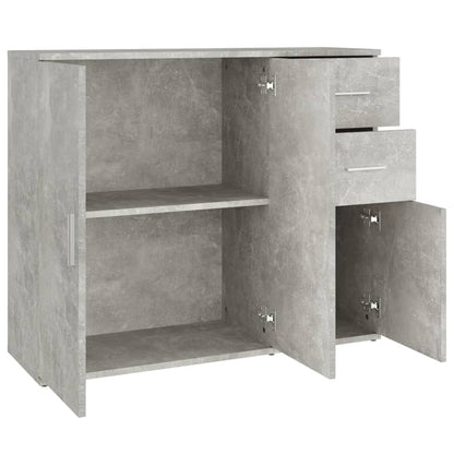 Dressoir 9X29,5X75 Cm Bewerkt Hout Betongrijs