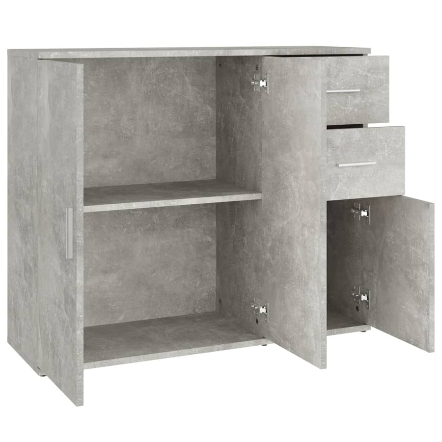 Dressoir 9X29,5X75 Cm Bewerkt Hout Betongrijs