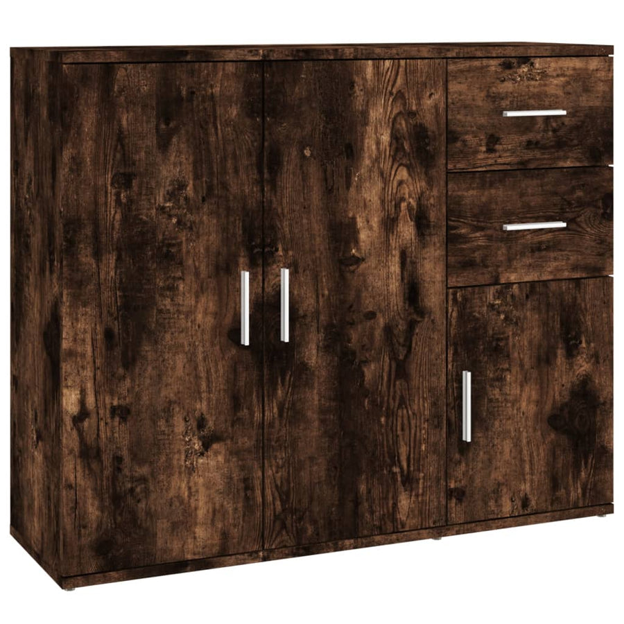Dressoir 9X29,5X75 Cm Bewerkt Hout Kleurig Gerookt eiken
