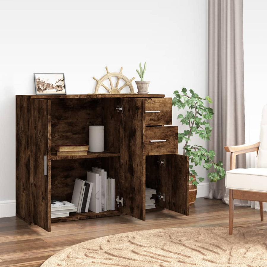 Dressoir 9X29,5X75 Cm Bewerkt Hout Kleurig Gerookt eiken