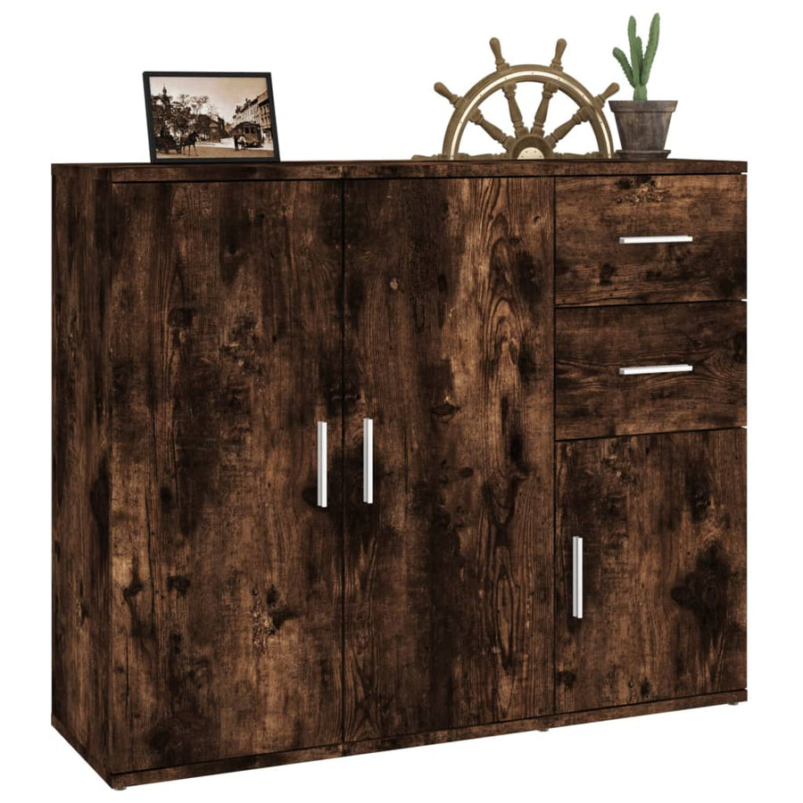 Dressoir 9X29,5X75 Cm Bewerkt Hout Kleurig Gerookt eiken