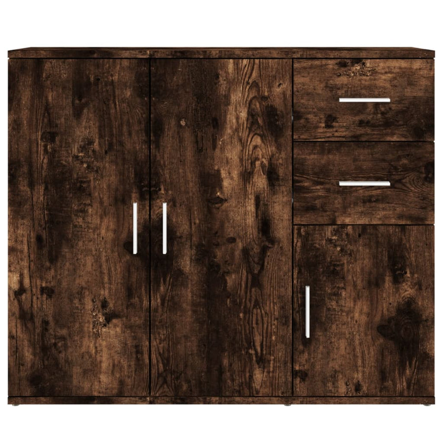 Dressoir 9X29,5X75 Cm Bewerkt Hout Kleurig Gerookt eiken