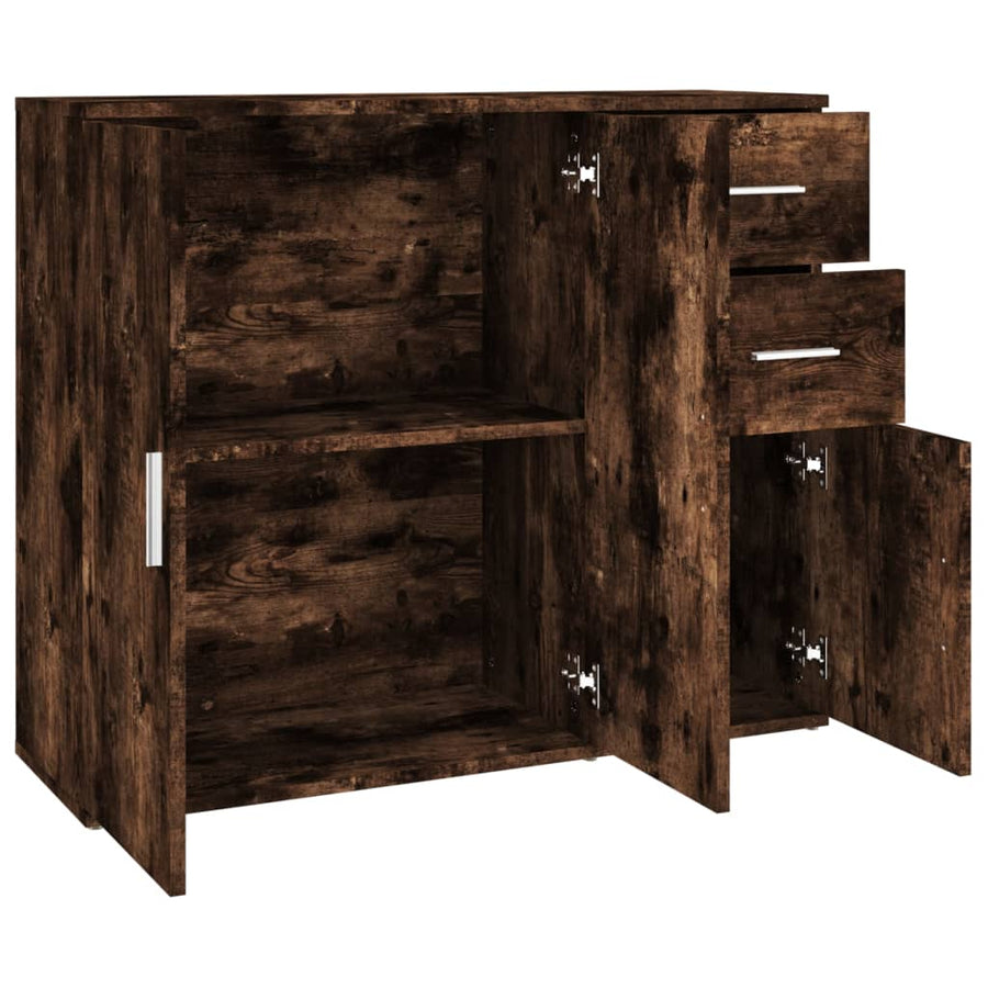 Dressoir 9X29,5X75 Cm Bewerkt Hout Kleurig Gerookt eiken