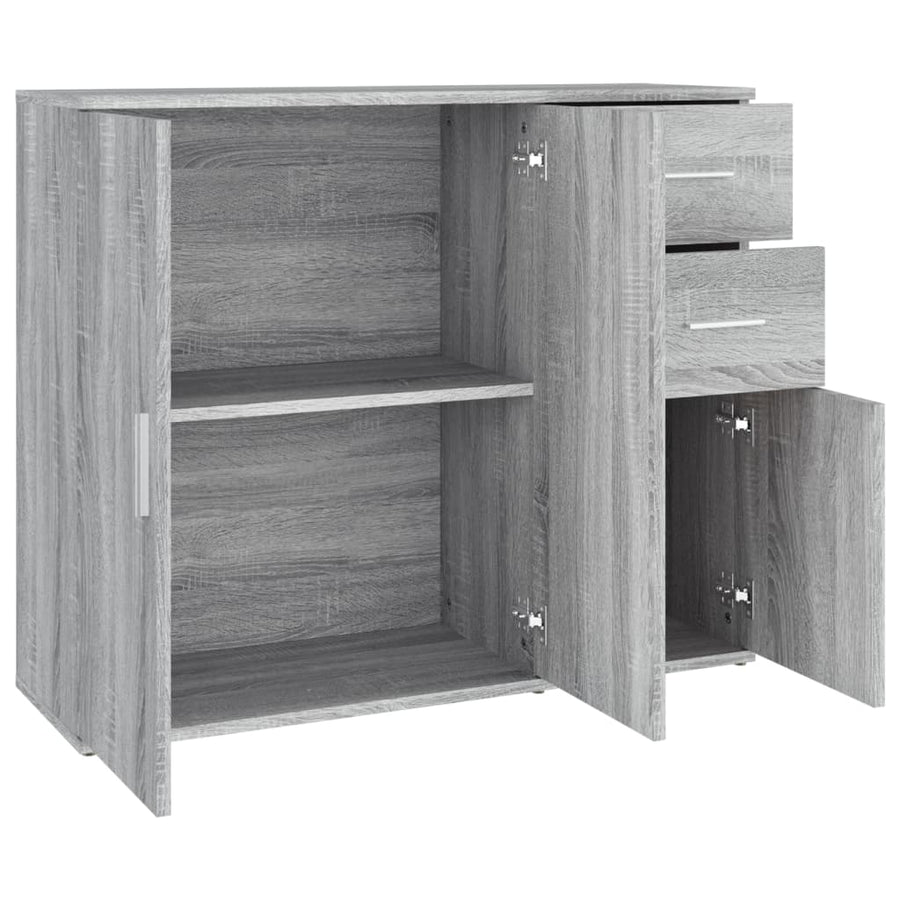 Dressoir 9X29,5X75 Cm Bewerkt Hout Eikenkleurig Grijs sonoma