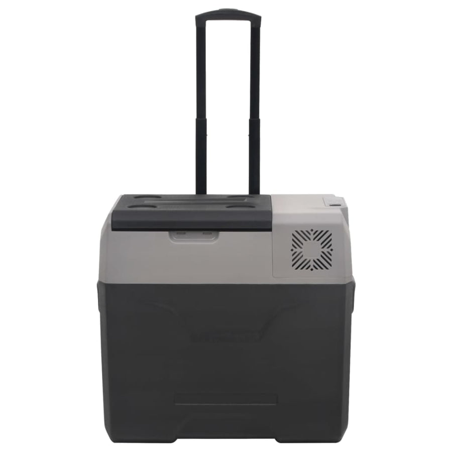 Koelbox Met Wielen En Adapter Polypropeen Zwart En Grijs 30 l met adapter