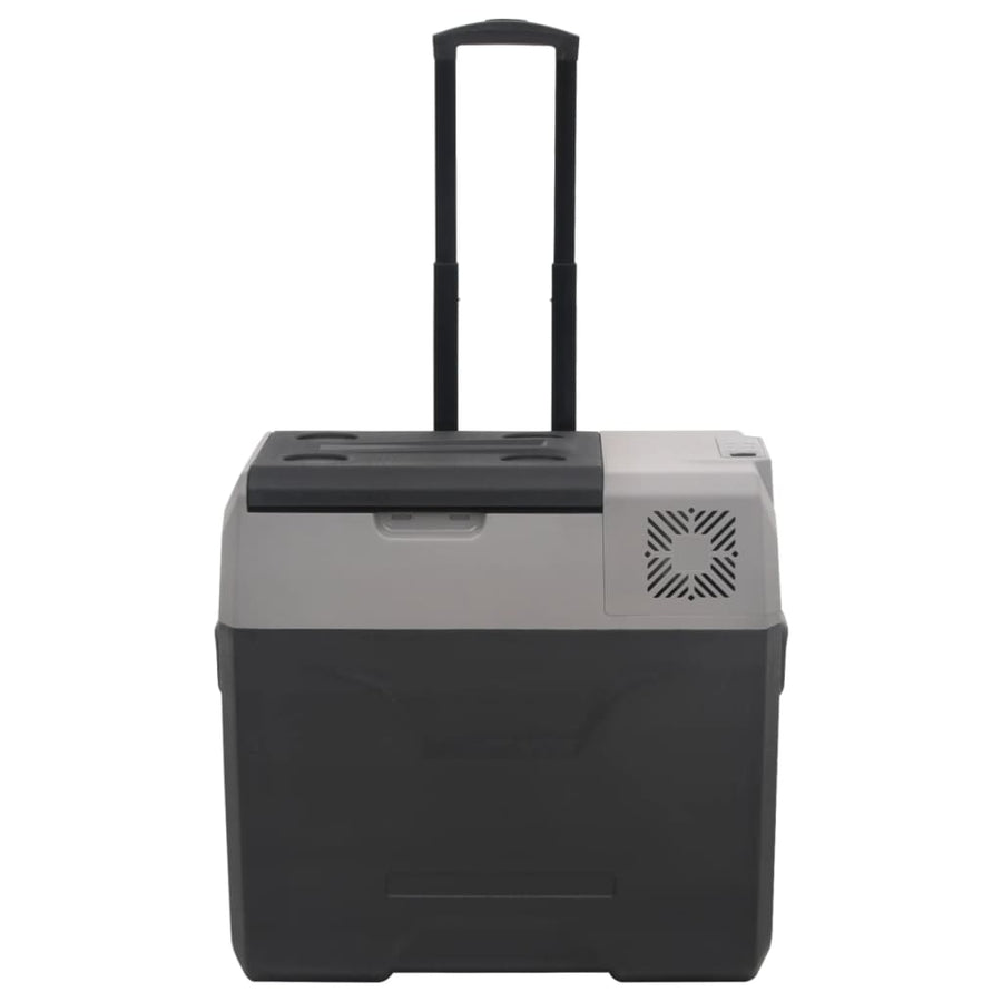 Koelbox Met Wielen En Adapter 40 L Polypropeen Zwart En Grijs