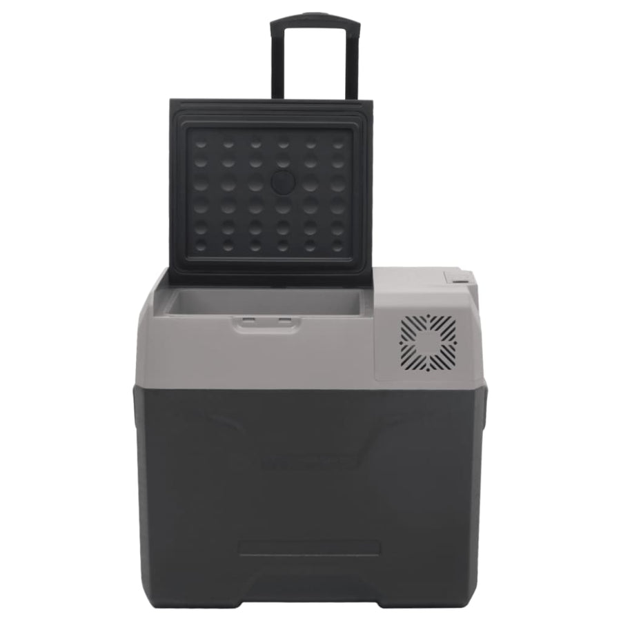 Koelbox Met Wielen En Adapter 40 L Polypropeen Zwart En Grijs