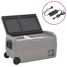 Koelbox Met Wielen En Adapter 50 L Pp En Pe Zwart En Grijs