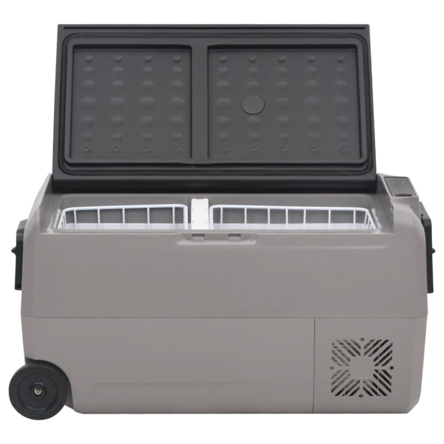 Koelbox Met Wielen En Adapter 50 L Pp En Pe Zwart En Grijs