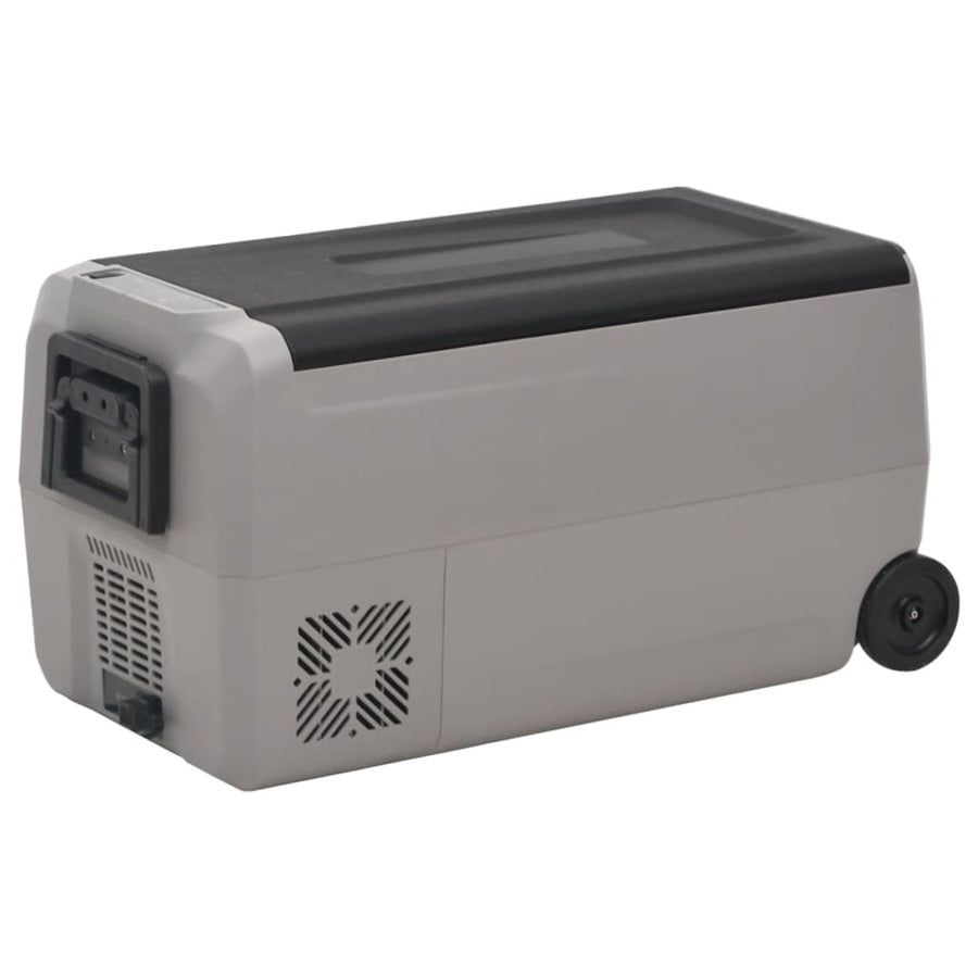 Koelbox Met Wielen En Adapter 50 L Pp En Pe Zwart En Grijs