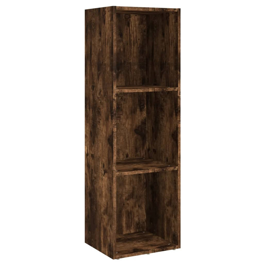 Boekenkast / Tv-Meubel Bewerkt Hout 36 x 30 x 114 cm Gerookt eiken