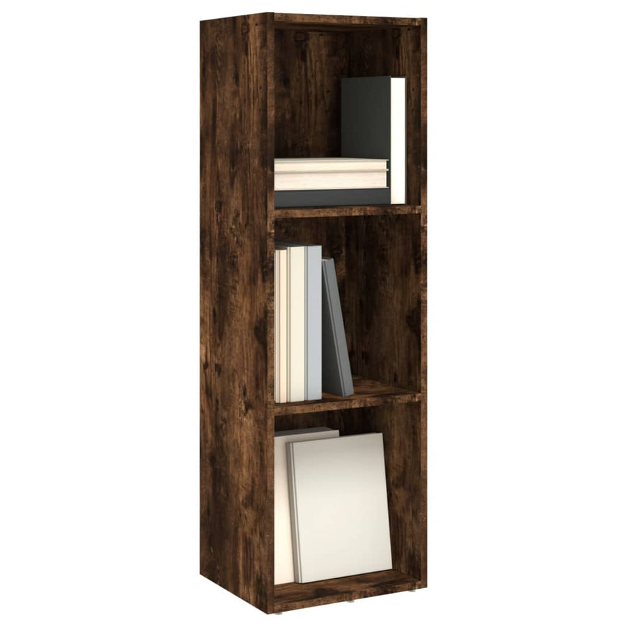Boekenkast / Tv-Meubel Bewerkt Hout 36 x 30 x 114 cm Gerookt eiken