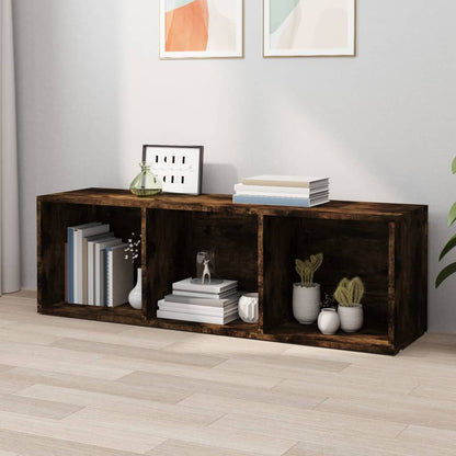 Boekenkast / Tv-Meubel Bewerkt Hout 36 x 30 x 114 cm Gerookt eiken