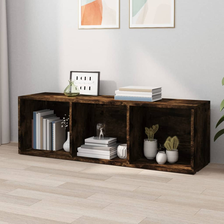 Boekenkast / Tv-Meubel Bewerkt Hout 36 x 30 x 114 cm Gerookt eiken