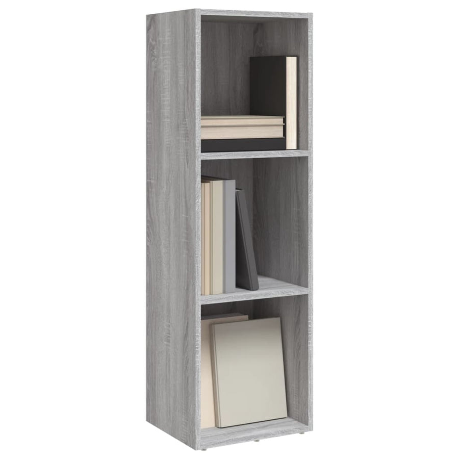 Boekenkast/Tv-Meubel Hout Eiken 36 x 30 x 114 cm Grijs sonoma