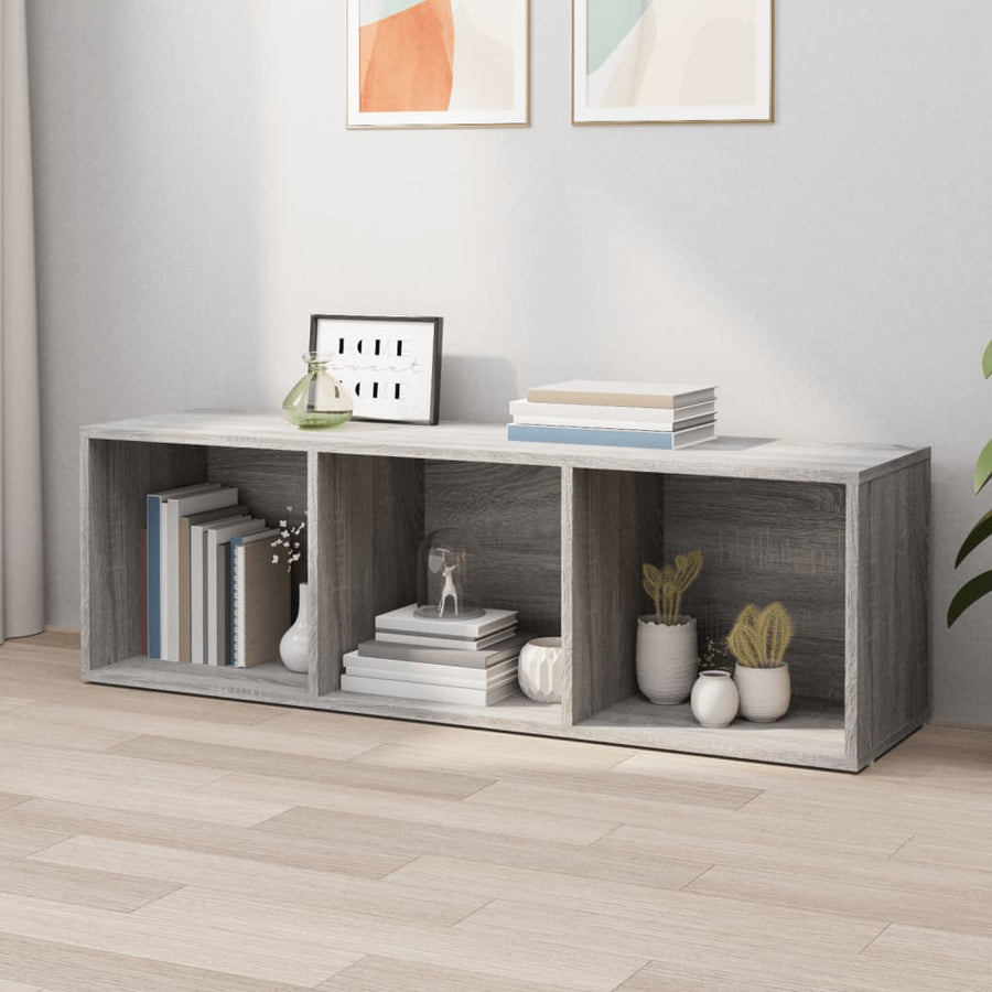 Boekenkast/Tv-Meubel Hout Eiken 36 x 30 x 114 cm Grijs sonoma