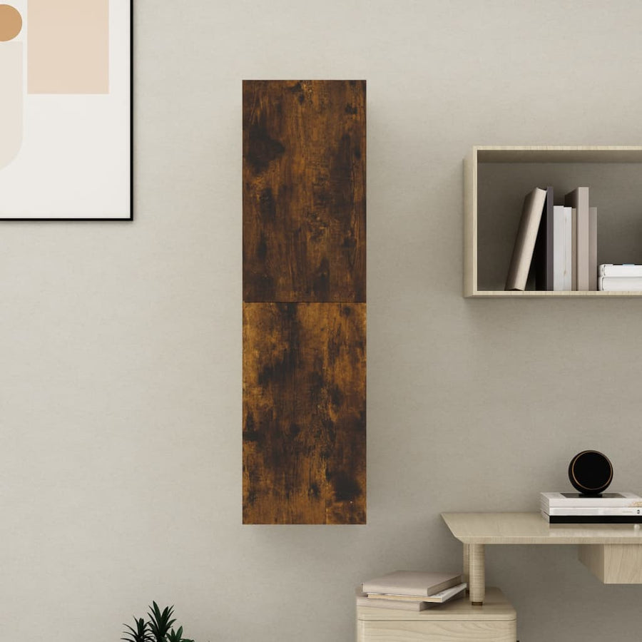 Tv-wandmeubel 30,5x30x110 cm gerookt eikenkleurig 30.5 x 30 x 110 cm Gerookt eiken