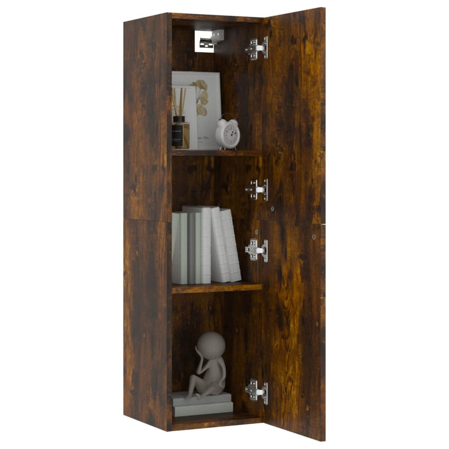 Tv-wandmeubel 30,5x30x110 cm gerookt eikenkleurig 30.5 x 30 x 110 cm Gerookt eiken