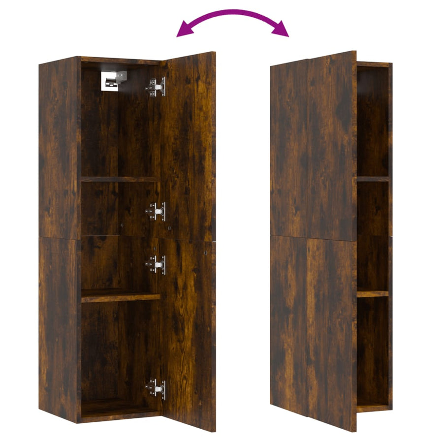 Tv-wandmeubel 30,5x30x110 cm gerookt eikenkleurig 30.5 x 30 x 110 cm Gerookt eiken