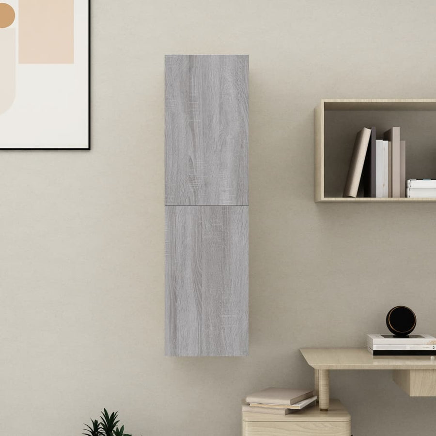 Tv-wandmeubel 30,5x30x110 cm grijs sonoma eikenkleurig 1 30.5 x 30 x 110 cm Grijs sonoma