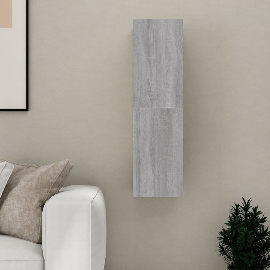 Tv-wandmeubel 30,5x30x110 cm grijs sonoma eikenkleurig 1 30.5 x 30 x 110 cm Grijs sonoma