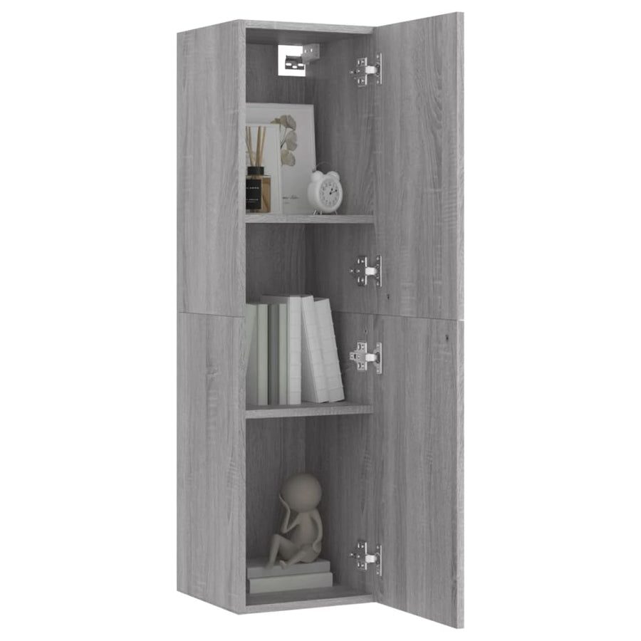Tv-wandmeubel 30,5x30x110 cm grijs sonoma eikenkleurig 1 30.5 x 30 x 110 cm Grijs sonoma