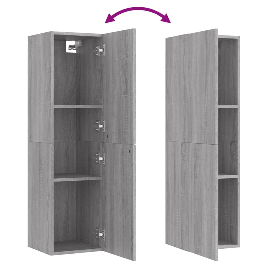 Tv-wandmeubel 30,5x30x110 cm grijs sonoma eikenkleurig 1 30.5 x 30 x 110 cm Grijs sonoma