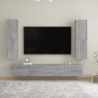 Tv-wandmeubels 2 st 30,5x30x110 cm grijs sonoma eikenkleurig 2 30.5 x 30 x 110 cm Grijs sonoma