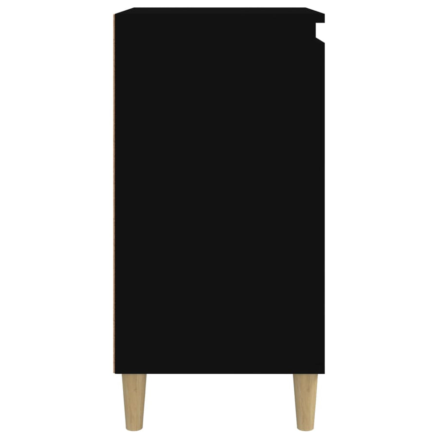 Nachtkastjes 2 St 40X35X70 Cm Bewerkt Hout Zwart