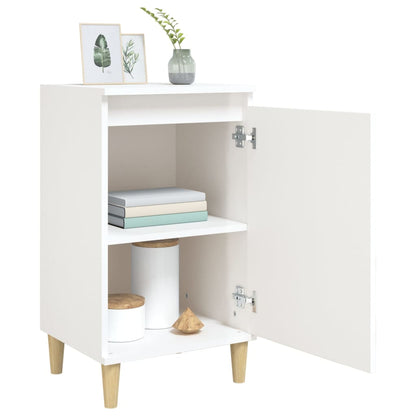Nachtkastjes 2 St 40X35X70 Cm Bewerkt Hout Hoogglans Wit