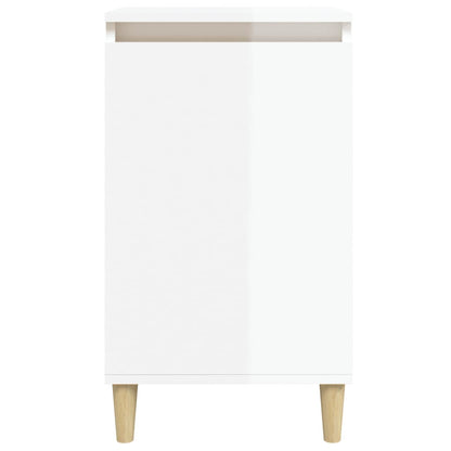 Nachtkastjes 2 St 40X35X70 Cm Bewerkt Hout Hoogglans Wit