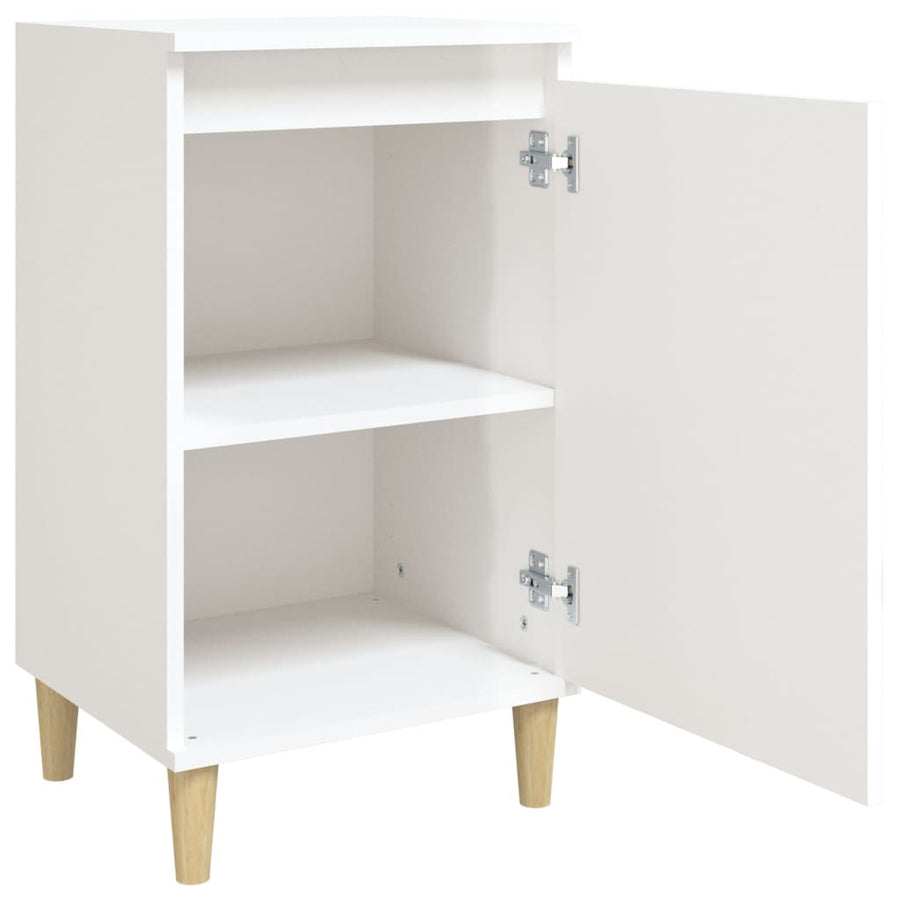 Nachtkastjes 2 St 40X35X70 Cm Bewerkt Hout Hoogglans Wit