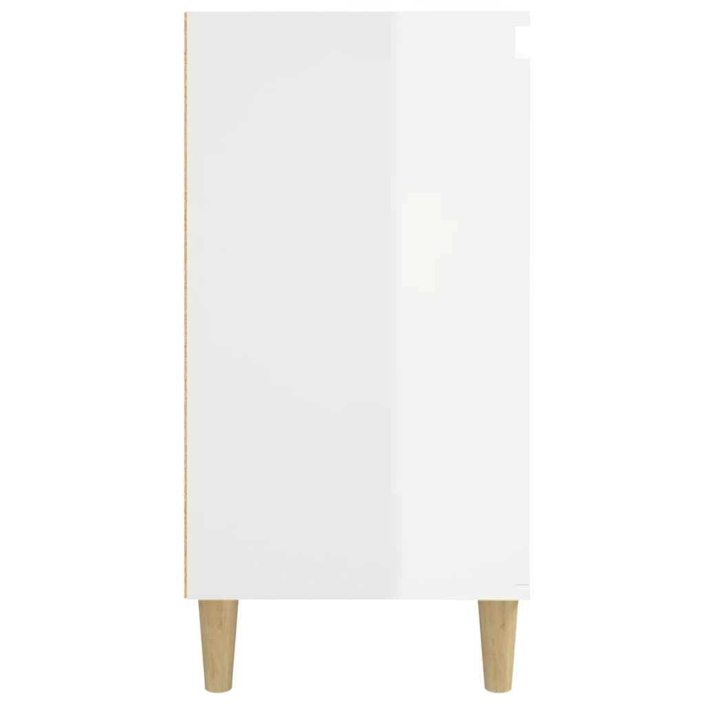 Nachtkastjes 2 St 40X35X70 Cm Bewerkt Hout Hoogglans Wit