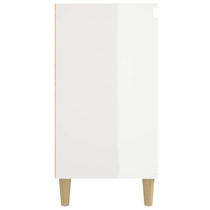Nachtkastjes 2 St 40X35X70 Cm Bewerkt Hout Hoogglans Wit