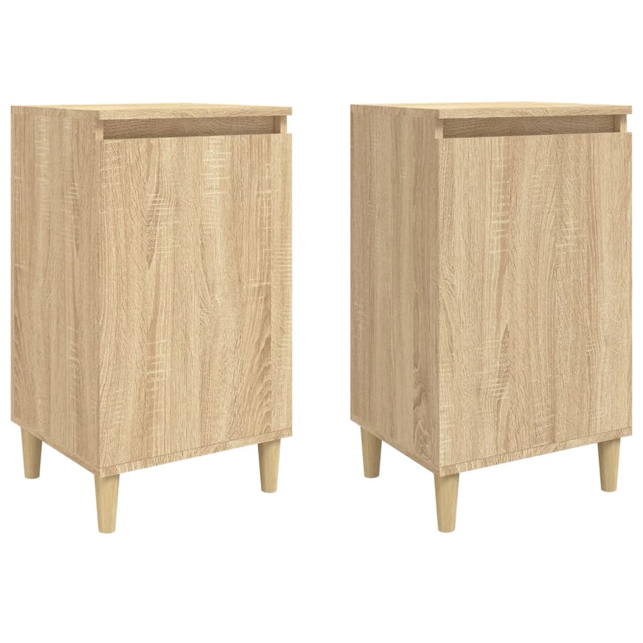 Nachtkastjes 2 St 40X35X70 Cm Bewerkt Hout Sonoma Eikenkleurig