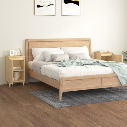 Nachtkastjes 2 St 40X35X70 Cm Bewerkt Hout Sonoma Eikenkleurig