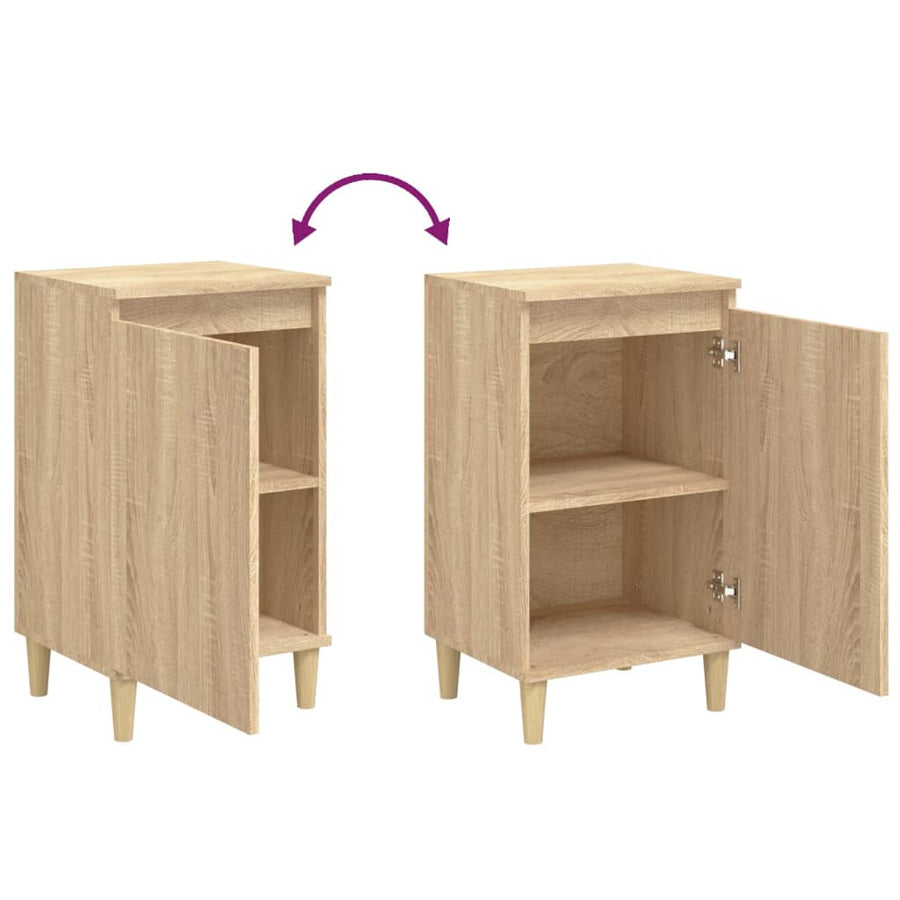 Nachtkastjes 2 St 40X35X70 Cm Bewerkt Hout Sonoma Eikenkleurig
