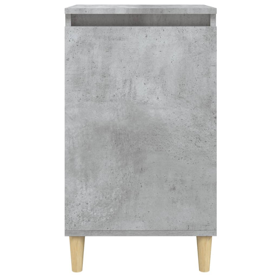 Nachtkastje 40X35X70 Cm Bewerkt Hout Betongrijs