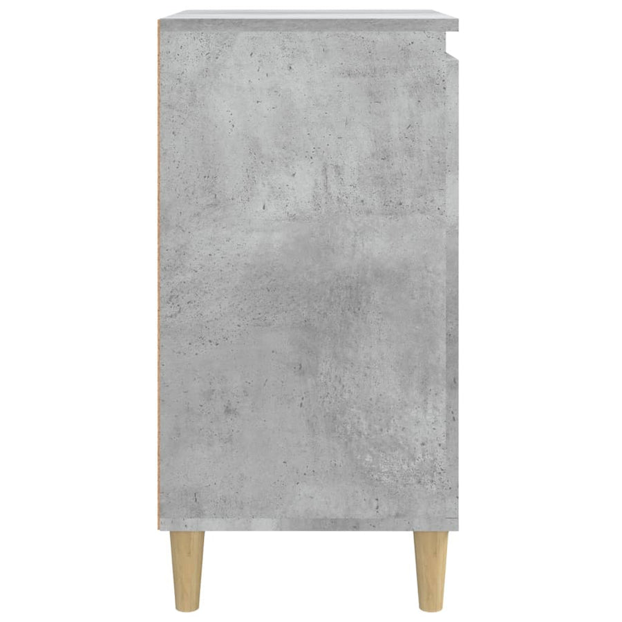 Nachtkastje 40X35X70 Cm Bewerkt Hout Betongrijs