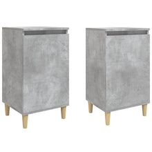Nachtkastjes 2 St 40X35X70 Cm Bewerkt Hout Betongrijs