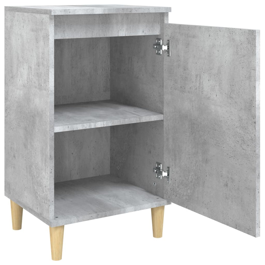Nachtkastjes 2 St 40X35X70 Cm Bewerkt Hout Betongrijs