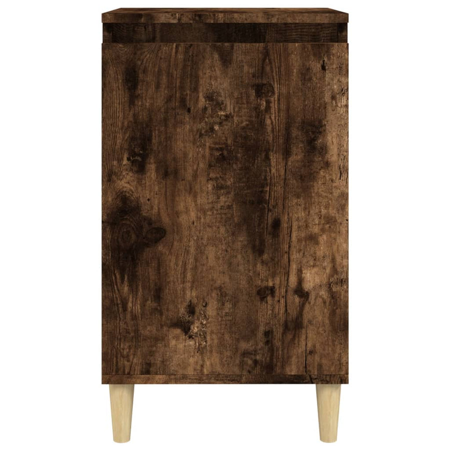 Nachtkastje 40X35X70 Cm Bewerkt Hout Gerookt Eikenkleurig